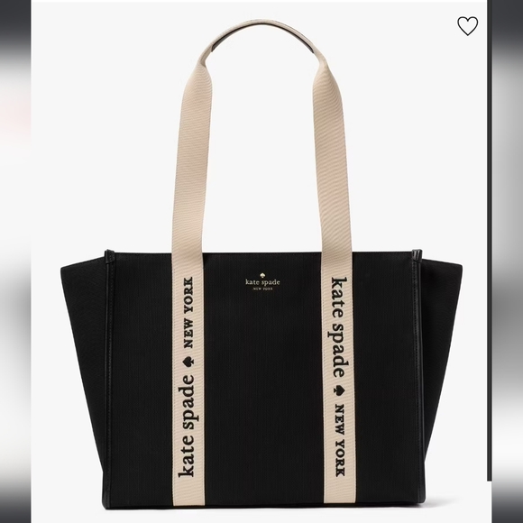 kate spade Handbags - Kate Spade Kip Canvas Large Tote, Black